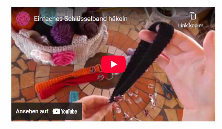 Einfaches Schlüsselband häkeln